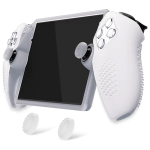 PlayVital Design for PS Portal Silicone Protective Case with Thumb Grips Enhanced Grip Comfort | Anti-Slip 3D Studded Design | Full Protection | Perfect Fit - Clear White PlayVital Design for PS Portal Silicone Protective Case with Thumb Grips Enhanced Grip Comfort | Anti-Slip 3D Studded Design | Full Protection | Perfect Fit - Clear White