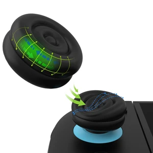 PlayVital for Switch 2 Thumbs Cushion Caps Thumb Grips (4-Pack) | Silicone Joystick Grip Cover for Nintendo Switch 2 Joycon, Anti-Fatigue Design | Black PlayVital for Switch 2 Thumbs Cushion Caps Thumb Grips (4-Pack) | Silicone Joystick Grip Cover for Nintendo Switch 2 Joycon, Anti-Fatigue Design | Black