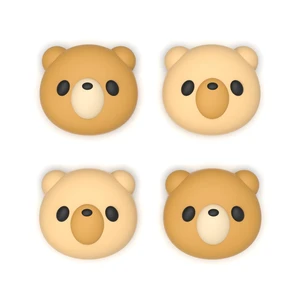 PlayVital Thumb Grips for Nintendo Switch 2 | Kawaii Silicone Joystick Caps (4-Pack) - Cute Accessories Animal Design Thumbstick Covers for Joycon 2 - Cozy Bear PlayVital Thumb Grips for Nintendo Switch 2 | Kawaii Silicone Joystick Caps (4-Pack) - Cute Accessories Animal Design Thumbstick Covers for Joycon 2 - Cozy Bear