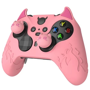 PlayVital Cute Demon Silicone Case Cover for Xbox Elite Wireless Controller Series 2, Kawaii Anti-Slip Shockproof Controller Skin Grip for Xbox Elite Series 2 Core with Thumb Grip Caps - Pink PlayVital Cute Demon Silicone Case Cover for Xbox Elite Wireless Controller Series 2, Kawaii Anti-Slip Shockproof Controller Skin Grip for Xbox Elite Series 2 Core with Thumb Grip Caps - Pink