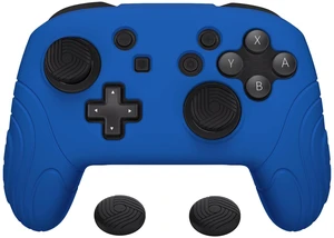 PlayVital Samurai Edition Ergonomic Silicone Skin Protective Case for Nintendo Switch Pro Controller, Soft Anti-slip Controller Grip Protector for Nintendo Switch Pro with Thumb Grip Caps - Blue PlayVital Samurai Edition Ergonomic Silicone Skin Protective Case for Nintendo Switch Pro Controller, Soft Anti-slip Controller Grip Protector for Nintendo Switch Pro with Thumb Grip Caps - Blue