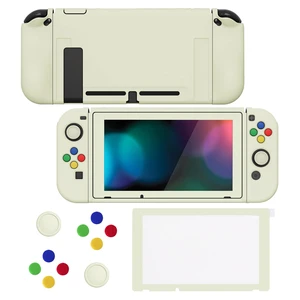 PlayVital ZealProtect Soft Protective Case for Nintendo Switch, Flexible Cover Protector for Switch with Tempered Glass Screen Protector & Thumb Grip Caps & ABXY Direction Button Caps - Antique Yellow PlayVital ZealProtect Soft Protective Case for Nintendo Switch, Flexible Cover Protector for Switch with Tempered Glass Screen Protector & Thumb Grip Caps & ABXY Direction Button Caps - Antique Yellow