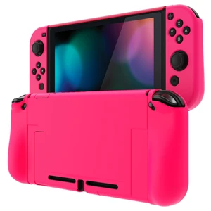 PlayVital Cute Ergonomic Grip Case for Nintendo Switch, Upgraded Protective Hard Case Protector for Switch - Comfort Shock-absorbent Anti-Scratch Dockable Durable Cover Game Accessories, Bright Pink PlayVital Cute Ergonomic Grip Case for Nintendo Switch, Upgraded Protective Hard Case Protector for Switch - Comfort Shock-absorbent Anti-Scratch Dockable Durable Cover Game Accessories, Bright Pink