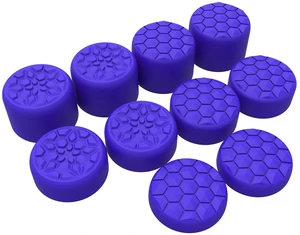 PlayVital Quantum Pro Thumb Grips for Nintendo Switch 2, Ergonomic FPS Joystick Caps Cover for Joycon 2 - with 3 Height Convex and Concave - Diamond Grain & Crack Bomb Design | Purple (10-Pack) PlayVital Quantum Pro Thumb Grips for Nintendo Switch 2, Ergonomic FPS Joystick Caps Cover for Joycon 2 - with 3 Height Convex and Concave - Diamond Grain & Crack Bomb Design | Purple (10-Pack)