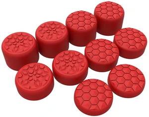PlayVital Quantum Pro Thumb Grips for Nintendo Switch 2, Ergonomic FPS Joystick Caps Cover for Joycon 2 - with 3 Height Convex and Concave - Diamond Grain & Crack Bomb Design | Passion Red (10-Pack) PlayVital Quantum Pro Thumb Grips for Nintendo Switch 2, Ergonomic FPS Joystick Caps Cover for Joycon 2 - with 3 Height Convex and Concave - Diamond Grain & Crack Bomb Design | Passion Red (10-Pack)