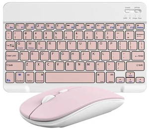 Slim Mini 32.8ft Wireless Keyboard and Mouse Combo Set For PC Laptop Computer, Pink Slim Mini 32.8ft Wireless Keyboard and Mouse Combo Set For PC Laptop Computer, Pink