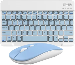 Slim Mini 32.8ft Wireless Keyboard and Mouse Combo Set For PC Laptop Computer, Blue Slim Mini 32.8ft Wireless Keyboard and Mouse Combo Set For PC Laptop Computer, Blue
