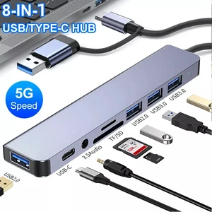 7/8 Port USB-C Hub Adapter - 5G Speed Multi Splitter for PC, Laptop & MacBook 7/8 Port USB-C Hub Adapter - 5G Speed Multi Splitter for PC, Laptop & MacBook