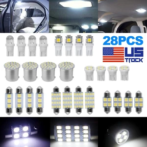 28PCS Car Interior Combo LED Map Dome Trunk License Plate Light Bulbs 6000K 28PCS Car Interior Combo LED Map Dome Trunk License Plate Light Bulbs 6000K