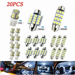 20PCS LED Interior Lights Bulbs Kit Car Trunk Dome License Plate Lamps 6000K 20PCS LED Interior Lights Bulbs Kit Car Trunk Dome License Plate Lamps 6000K