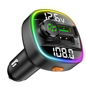 Portable Wireless Car Radio FM Transmitter Adapter USB PD Charger AUX Hands-Free Portable Wireless Car Radio FM Transmitter Adapter USB PD Charger AUX Hands-Free