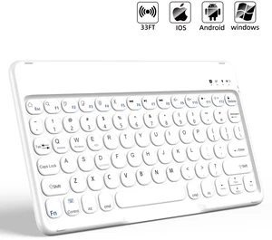 Wireless Bluetooth Keyboard 10 Inch - Round Cap Type-C Charging Cable Included Wireless Bluetooth Keyboard 10 Inch - Round Cap Type-C Charging Cable Included