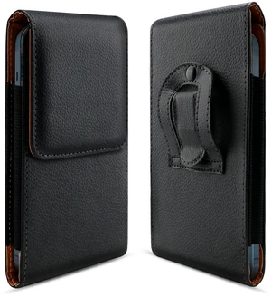 Cell Phone Holster Holder Case with Belt Loop Leather Pouch for Men, Black Cell Phone Holster Holder Case with Belt Loop Leather Pouch for Men, Black