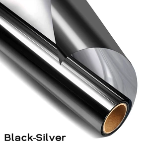 12" x 6.6FT One Way Mirror Window Tint Film - UV Heat Reflective Insulation, Black-Silver 12" x 6.6FT One Way Mirror Window Tint Film - UV Heat Reflective Insulation, Black-Silver