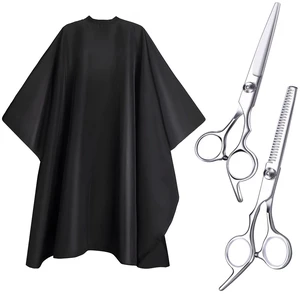 Pro Barber Scissors Set - 2PCS Hair Cutting & Thinning Shears with Adult Apron Pro Barber Scissors Set - 2PCS Hair Cutting & Thinning Shears with Adult Apron