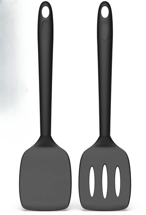 2 Pack Silicone Spatula Set,High Heat Resistant, BPA-Free | Dishwasher Safe Kitchen Spatula for Nonstick Pans, Solid & Slotted Turners for Cooking, Sautéing, and Flipping, PureBlack 2 Pack Silicone Spatula Set,High Heat Resistant, BPA-Free | Dishwasher Safe Kitchen Spatula for Nonstick Pans, Solid & Slotted Turners for Cooking, Sautéing, and Flipping, PureBlack