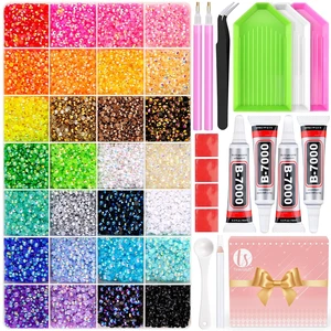 TINKRSTUFF 38000Pcs 3mm Jelly Rhinestones Bedazzling Kit TINKRSTUFF 38000Pcs 3mm Jelly Rhinestones Bedazzling Kit
