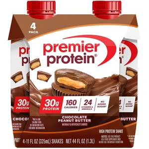 Premier Protein Chocolate Peanut Butter High Protein Shake, 30g Protein, 4 Pack Premier Protein Chocolate Peanut Butter High Protein Shake, 30g Protein, 4 Pack
