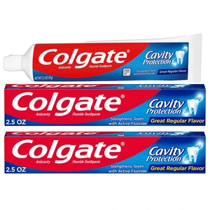 Colgate Cavity Protection Toothpaste with Fluoride 2.5oz 60% Free 2 Pack Colgate Cavity Protection Toothpaste with Fluoride 2.5oz 60% Free 2 Pack