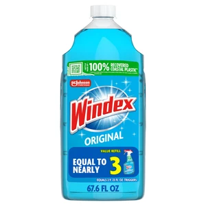 Windex Original Glass & Window Cleaner Refill, 67.6 oz Windex Original Glass & Window Cleaner Refill, 67.6 oz