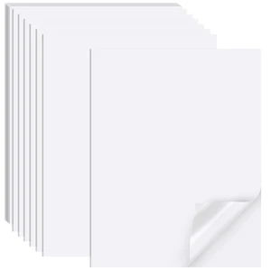 Matte Sticker Paper 40 Sheets Letter Size Full Sheet Labels for Inkjet and Laser Printers Matte Sticker Paper 40 Sheets Letter Size Full Sheet Labels for Inkjet and Laser Printers