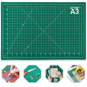 Anezus Self Healing Sewing Mat 12x18Inch Double Sided 5-Ply Rotary Cutting Board for Sewing Crafts Fabric Precision Scrapbooking Anezus Self Healing Sewing Mat 12x18Inch Double Sided 5-Ply Rotary Cutting Board for Sewing Crafts Fabric Precision Scrapbooking
