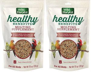 Wild Harvest Healthy Benefits Molting Supplement, 7.5Oz, Pack of 2, for All Birds Wild Harvest Healthy Benefits Molting Supplement, 7.5Oz, Pack of 2, for All Birds