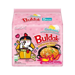 Samyang Buldak Carbonara Hot Chicken Ramen, Korean Stir-Fried Instant Noodle, 1 Bag with 5 Pack Samyang Buldak Carbonara Hot Chicken Ramen, Korean Stir-Fried Instant Noodle, 1 Bag with 5 Pack