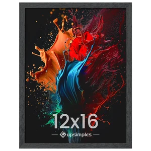 Upsimples 12x16 Wall Gallery Picture Frame, Engineered Wood, Black, 1 Pack Upsimples 12x16 Wall Gallery Picture Frame, Engineered Wood, Black, 1 Pack