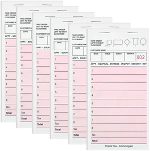 Pink Guest Checks Books for Servers 6 Pack Pink Guest Checks Books for Servers 6 Pack