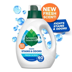 Seventh Generation Liquid Laundry Detergent, Fresh Scent, 90 fl oz, 60 Loads Seventh Generation Liquid Laundry Detergent, Fresh Scent, 90 fl oz, 60 Loads