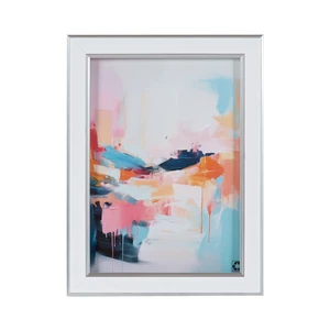 DesignOvation 5x7 White/Silver Decorative Tabletop Picture Frame DesignOvation 5x7 White/Silver Decorative Tabletop Picture Frame