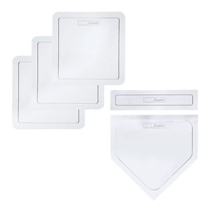 Franklin Sports MLB Throw Down Rubber Baseball Base Set - 5 Piece, White Franklin Sports MLB Throw Down Rubber Baseball Base Set - 5 Piece, White