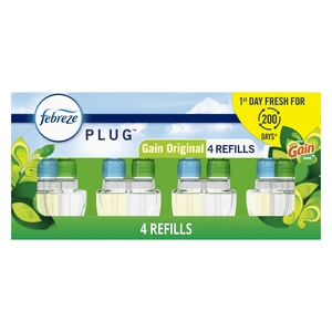 Febreze Plug In Air Freshener Scented Oil Refill Gain, 4 Count Febreze Plug In Air Freshener Scented Oil Refill Gain, 4 Count