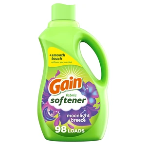 Gain Moonlight Breeze Liquid Fabric Softener & Conditioner, 72 fl oz, 98 Loads Gain Moonlight Breeze Liquid Fabric Softener & Conditioner, 72 fl oz, 98 Loads