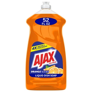 Ajax Ultra Liquid Dish Soap, Triple Action, Mess-Free, Easy-Flip Cap, Orange Scent, 52fl oz Ajax Ultra Liquid Dish Soap, Triple Action, Mess-Free, Easy-Flip Cap, Orange Scent, 52fl oz