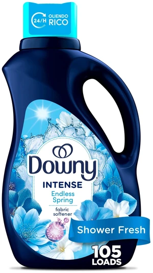 Downy Intense Fabric Softener, Endless Spring, 77 fl oz, 105 Loads Downy Intense Fabric Softener, Endless Spring, 77 fl oz, 105 Loads