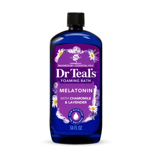 Dr Teal's Foaming Bath, Sleep Bath with Melatonin, Lavender & Chamomile Essential Oils, 34fl oz Dr Teal's Foaming Bath, Sleep Bath with Melatonin, Lavender & Chamomile Essential Oils, 34fl oz