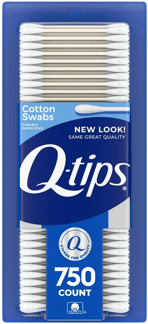 Q-tips Original Cotton Swabs, 100% Cotton, 750 Count, for Home, First Aid and Beauty Q-tips Original Cotton Swabs, 100% Cotton, 750 Count, for Home, First Aid and Beauty