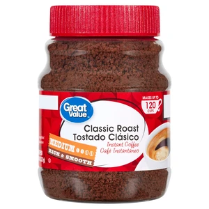 Great Value Classic Medium Roast Instant Coffee, 8oz Great Value Classic Medium Roast Instant Coffee, 8oz