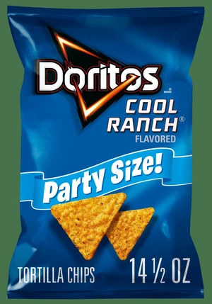Doritos Cool Ranch Flavored Tortilla Chips, Party Size, 14.5oz Bag Doritos Cool Ranch Flavored Tortilla Chips, Party Size, 14.5oz Bag