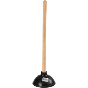 Kendik Rubber Toilet Plunger with Wood Handle Clears Toilets, Sinks, Drains Kendik Rubber Toilet Plunger with Wood Handle Clears Toilets, Sinks, Drains