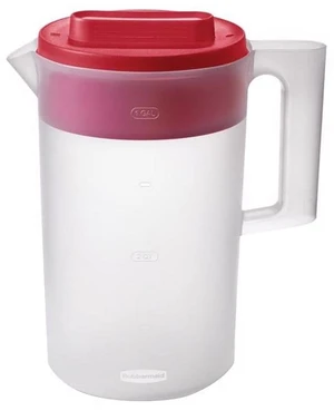 Rubbermaid Simply Pour 1gal Clear/Red Plastic Pitcher Rubbermaid Simply Pour 1gal Clear/Red Plastic Pitcher