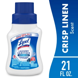 Lysol Laundry Sanitizer Additive, Crisp Linen, 21 fl oz, Sanitizing Liquid for Clothes and Linens Lysol Laundry Sanitizer Additive, Crisp Linen, 21 fl oz, Sanitizing Liquid for Clothes and Linens