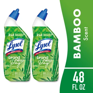 Lysol Toilet Bowl Cleaner Clinging Gel, Disinfecting Bathroom Cleaner & Stain Remover, Bamboo Scent, 24 fl Oz (2 Pack) Lysol Toilet Bowl Cleaner Clinging Gel, Disinfecting Bathroom Cleaner & Stain Remover, Bamboo Scent, 24 fl Oz (2 Pack)