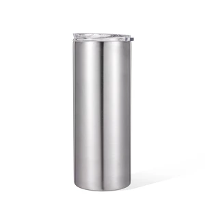 25 Fl Oz Double Wall Stainless Steel Slim Tumbler, Slider Lid 25 Fl Oz Double Wall Stainless Steel Slim Tumbler, Slider Lid