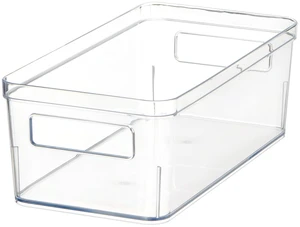 Mainstays Medium Clear Plastic Pantry Storage Organizer Bin with Handles, 12 x 6 x 4 Inches Mainstays Medium Clear Plastic Pantry Storage Organizer Bin with Handles, 12 x 6 x 4 Inches