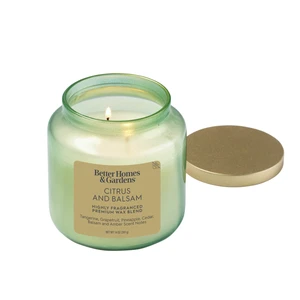 Better Homes & Gardens 14oz Citrus & Balsam 2-Wick Glass Jar Candle Better Homes & Gardens 14oz Citrus & Balsam 2-Wick Glass Jar Candle