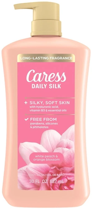 Caress Daily Silk Moisturizing Body Wash with Hyaluronic Acid and Vitamin B3, 30oz Caress Daily Silk Moisturizing Body Wash with Hyaluronic Acid and Vitamin B3, 30oz