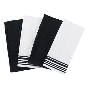Mainstays 4-Pack Woven Kitchen Towel Set, 16 x 26 Inches, Black Mainstays 4-Pack Woven Kitchen Towel Set, 16 x 26 Inches, Black